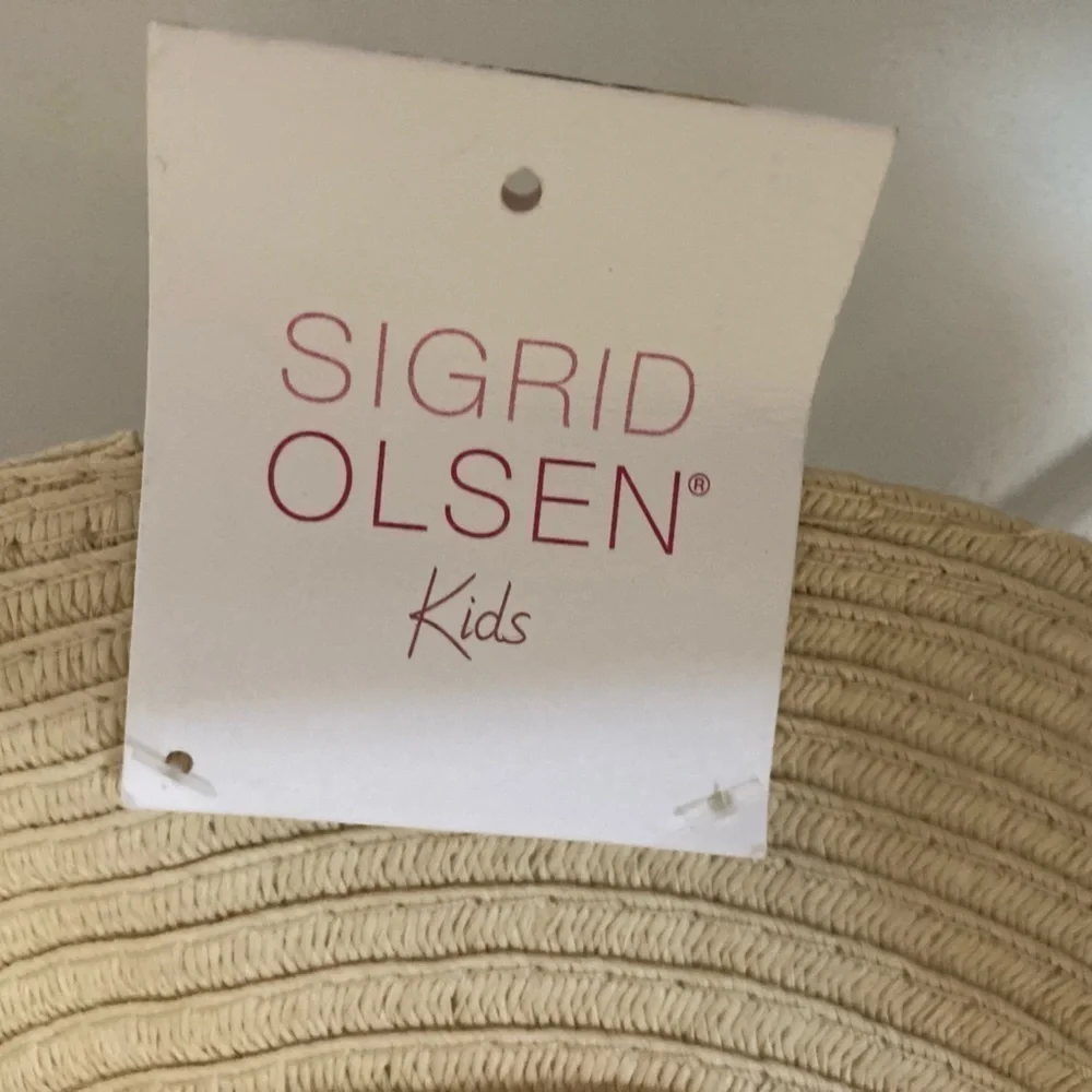 Nwt Sigrid Olsen kids sun hat floral chin tie strings